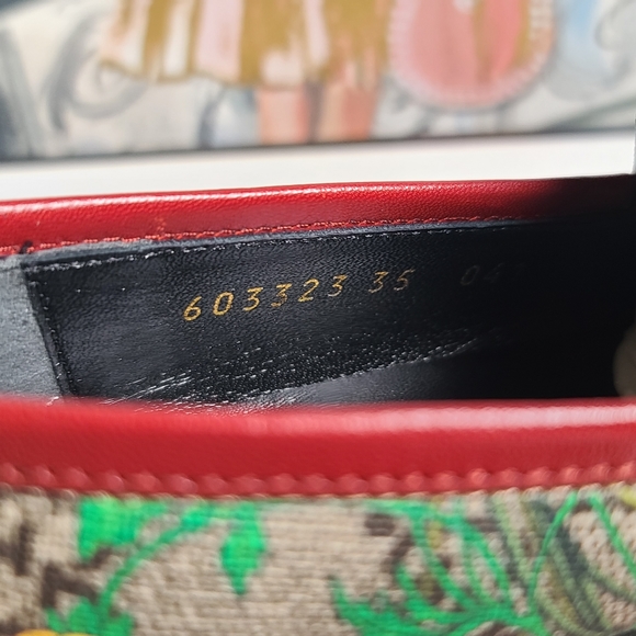 GUCCI Jordaan Multicolor Supreme GG canvass floral print  malaga kid Loafers - Picture 14 of 16